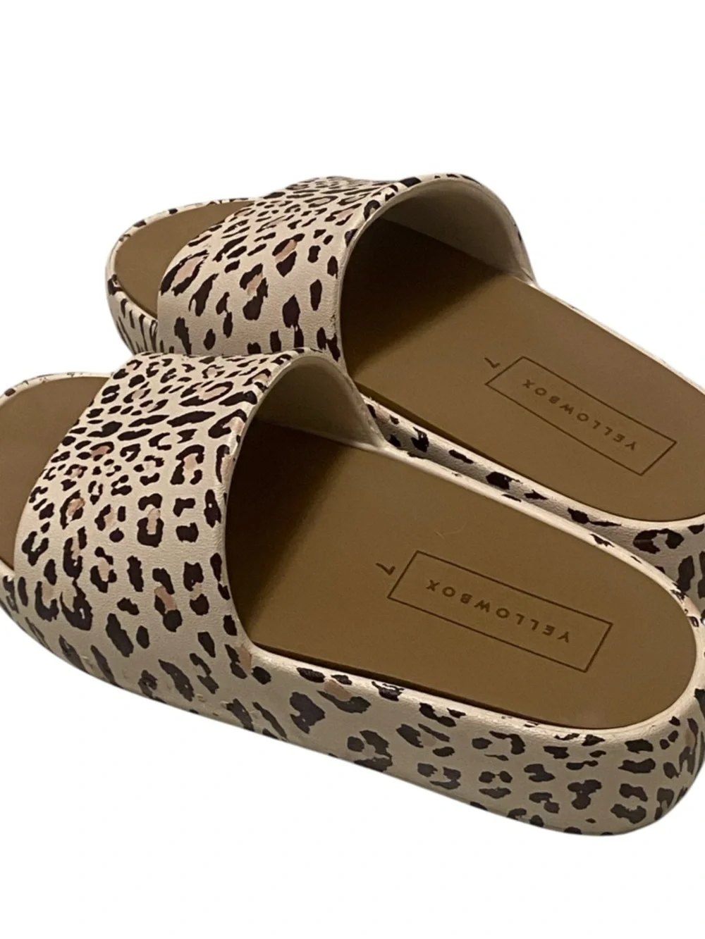 Yellow Box Sandals Womens Size 7 Leopard Print Torrey Platform Slide Shoes - Picture 4 of 7